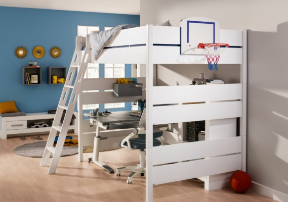 PAIDI Hochbett mit Basketball-Set